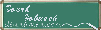 Doerk Hobusch Visitenkarte